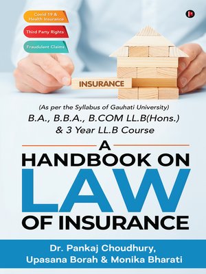 cover image of A Handbook on Law of Insurance